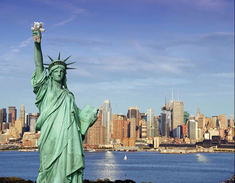 A lost stuffed elephant travels the world A lost stuffed elephant travels the world