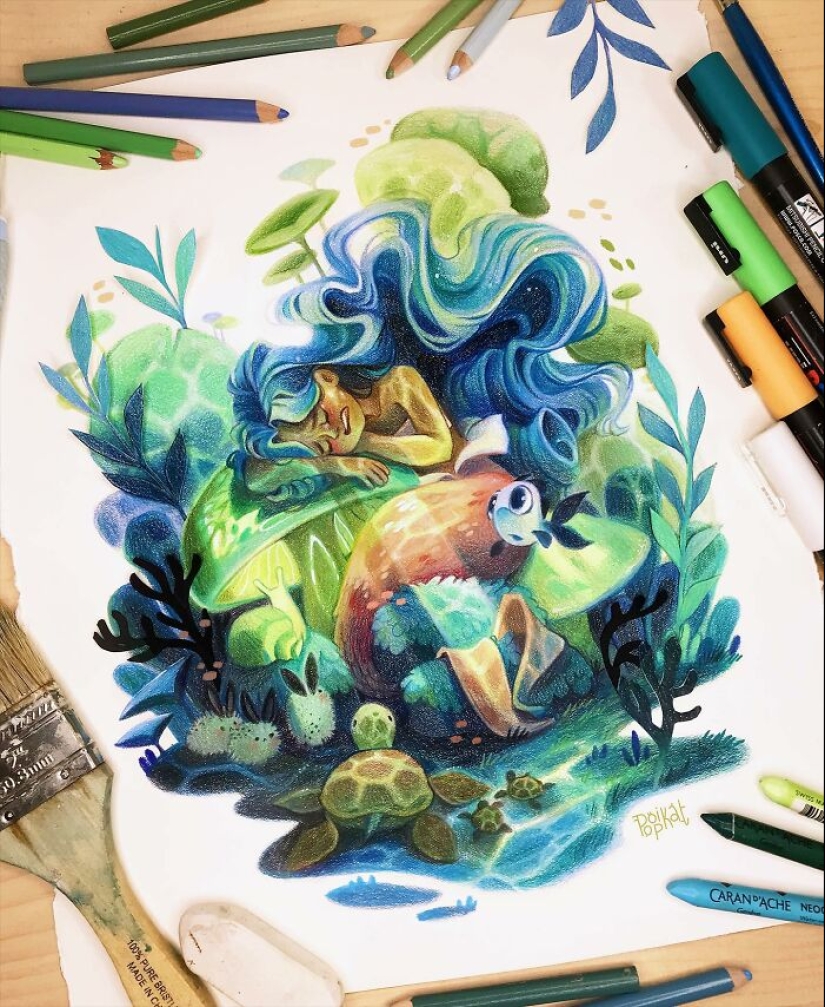 Artist Explores Identity And Nature In Her 17 Stunning Illustrations Artist Explores Identity And Nature In Her 17 Stunning Illustrations