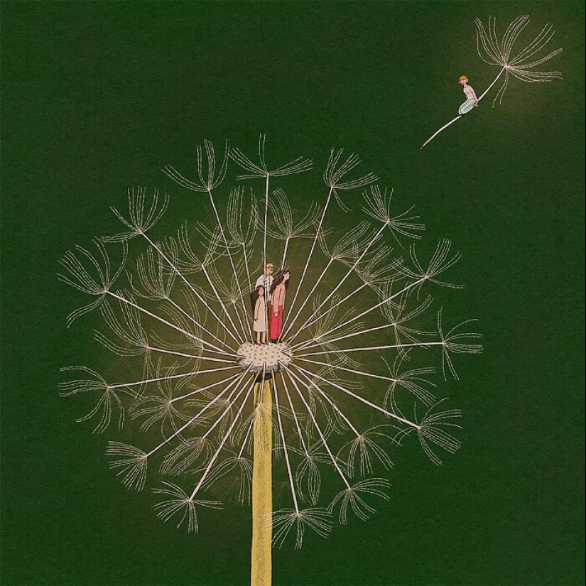 Artist Illustrates Mundane Moments With A Magical Or Absurd Twist Artist Illustrates Mundane Moments With A Magical Or Absurd Twist