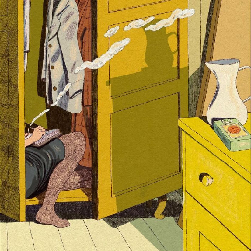 Artist Illustrates Mundane Moments With A Magical Or Absurd Twist Artist Illustrates Mundane Moments With A Magical Or Absurd Twist