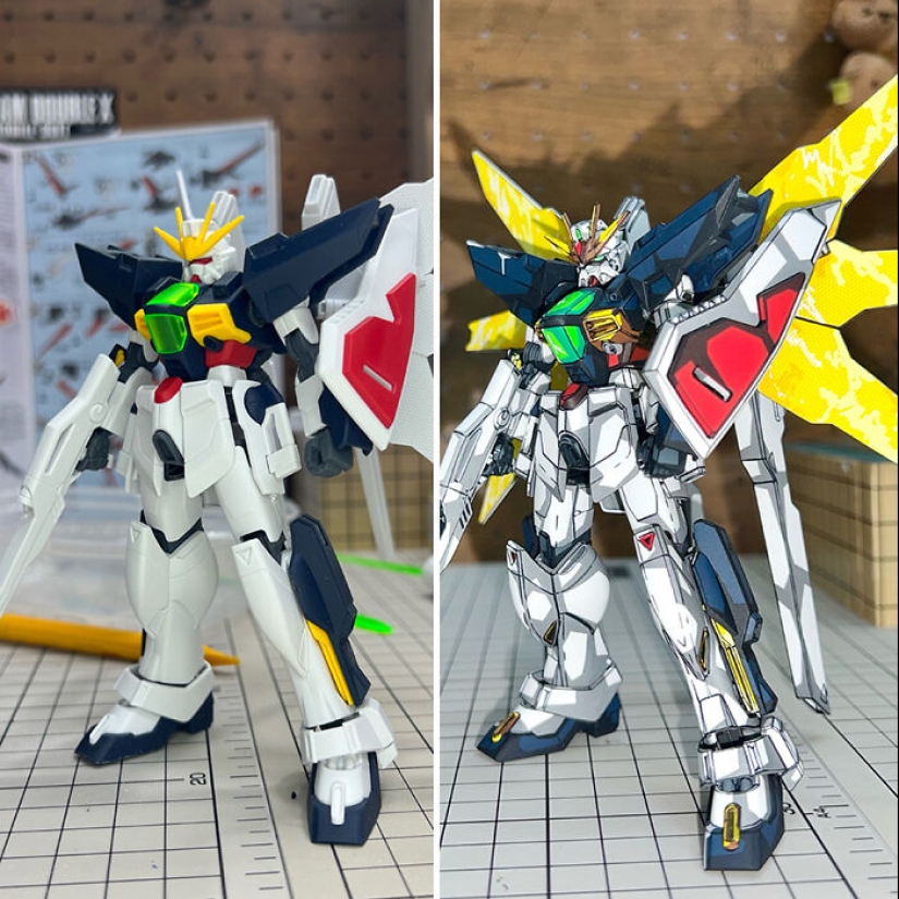 Artist Paints Over Gundam Action Figures To Make Them Look Like They’ve Stepped Straight Out Of An Anime Artist Paints Over Gundam Action Figures To Make Them Look Like They’ve Stepped Straight Out Of An Anime