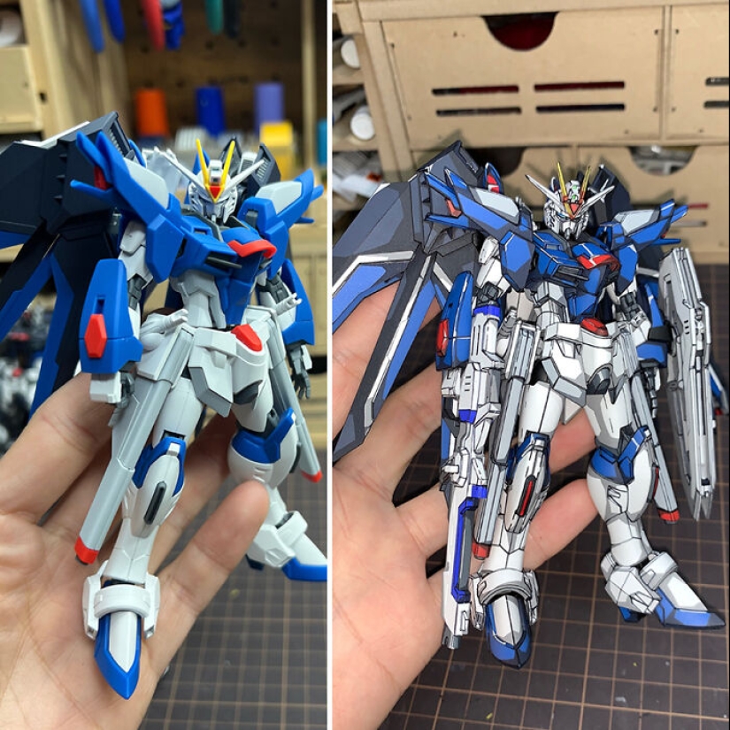 Artist Paints Over Gundam Action Figures To Make Them Look Like They’ve Stepped Straight Out Of An Anime Artist Paints Over Gundam Action Figures To Make Them Look Like They’ve Stepped Straight Out Of An Anime