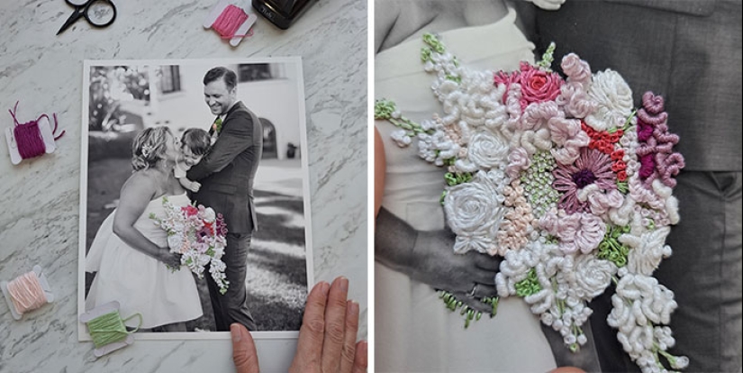 Artist Transforms Photographs Into Vibrant Pieces Of Art By Embroidering Them