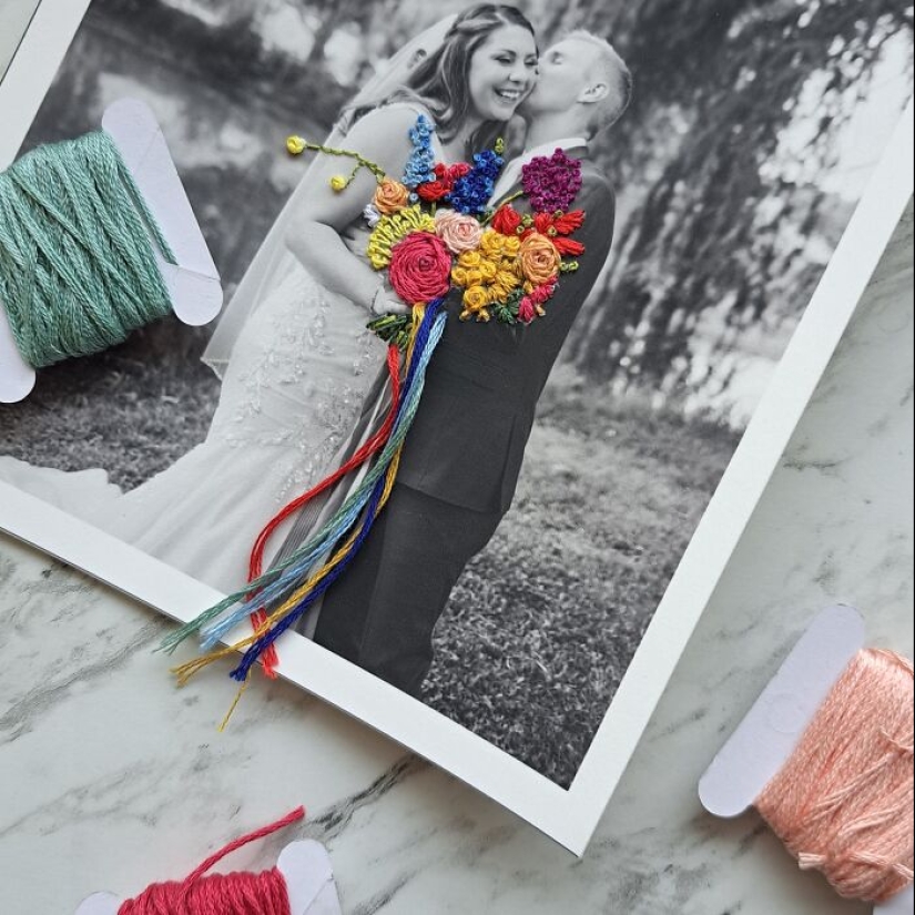 Artist Transforms Photographs Into Vibrant Pieces Of Art By Embroidering Them