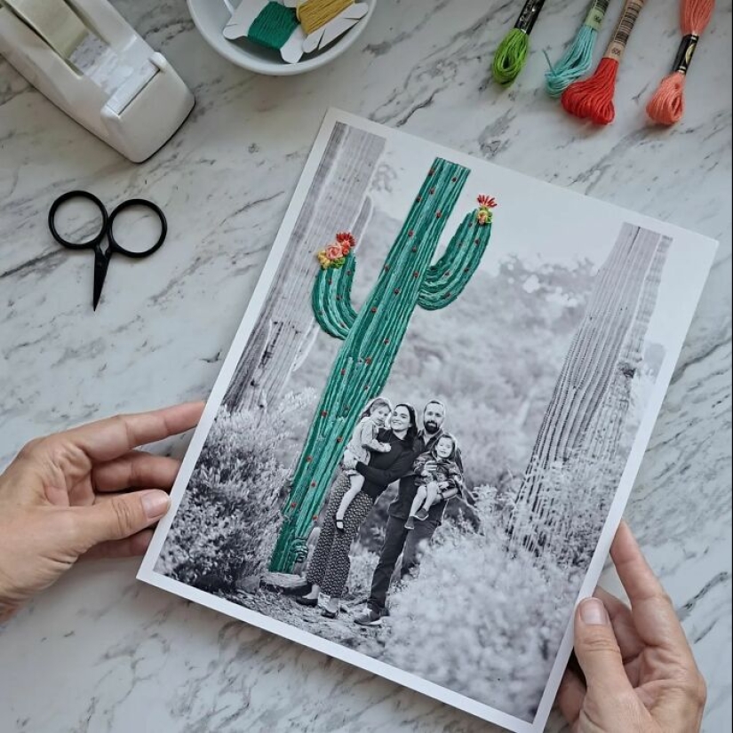 Artist Transforms Photographs Into Vibrant Pieces Of Art By Embroidering Them