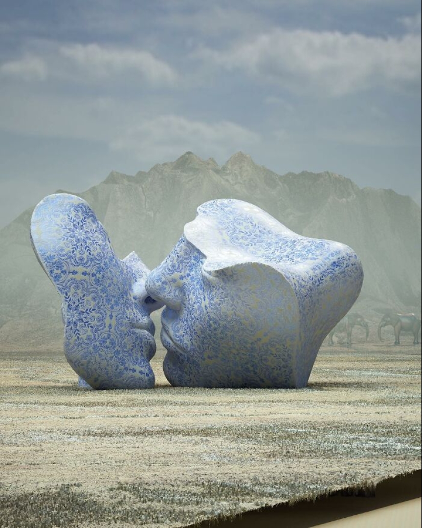 Artista crea esculturas gigantes que podrían hacerte sentir como si estuvieras entrando en otro mundo