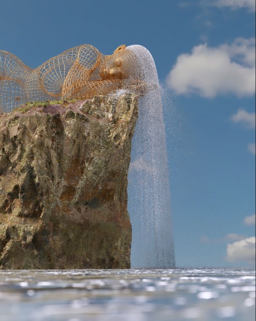 Artista crea esculturas gigantes que podrían hacerte sentir como si estuvieras entrando en otro mundo