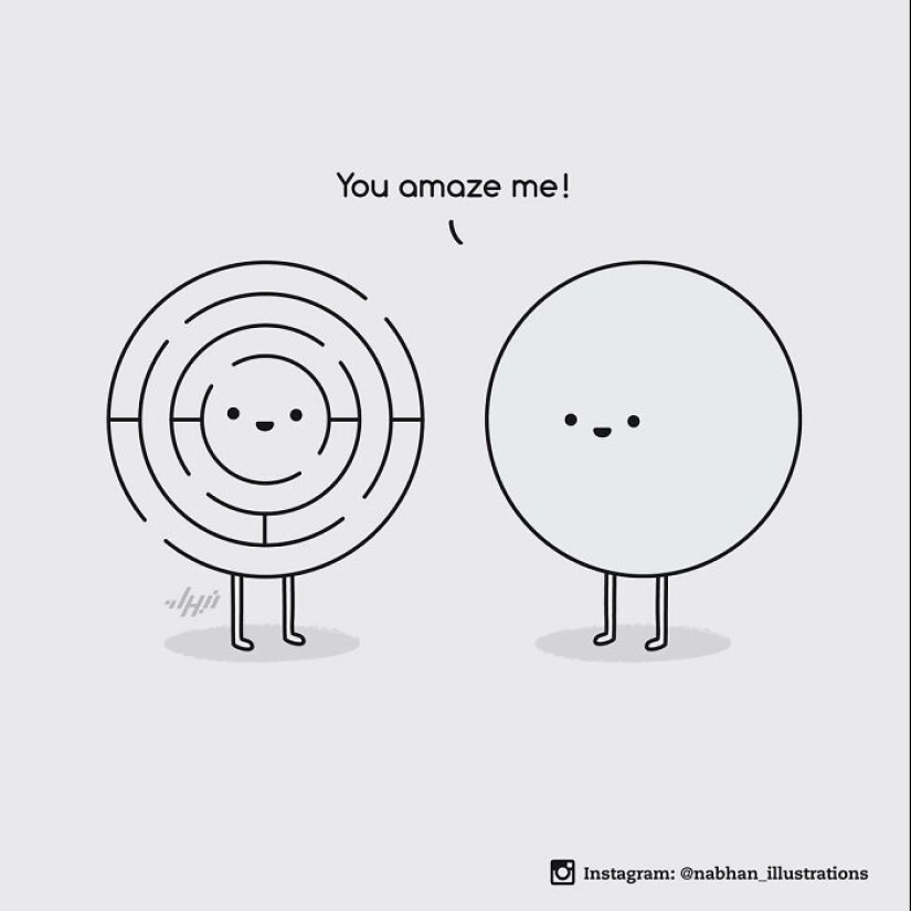 Artista crea ilustraciones minimalistas que convierten momentos cotidianos en juegos de palabras cómicos