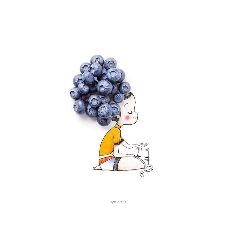 Artista da vida a 12 ilustraciones utilizando objetos cotidianos