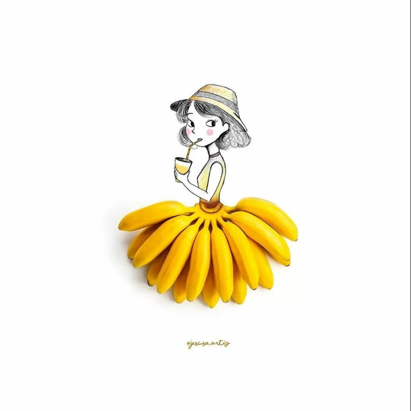 Artista da vida a 12 ilustraciones utilizando objetos cotidianos