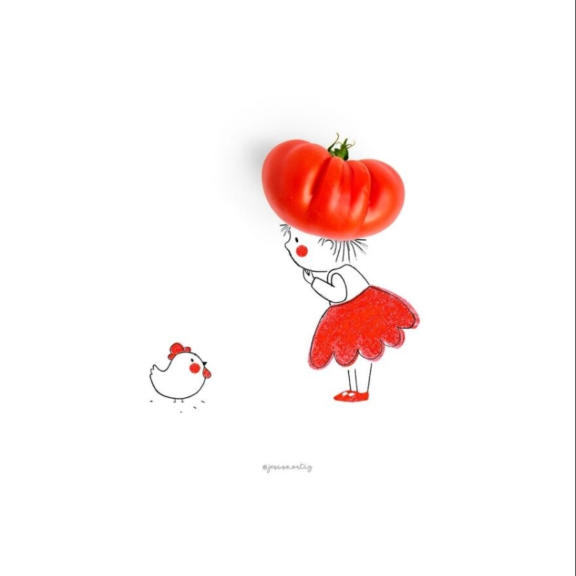 Artista da vida a 12 ilustraciones utilizando objetos cotidianos