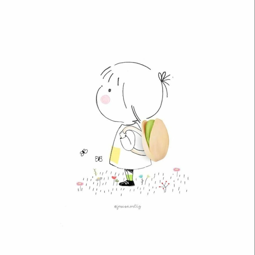 Artista da vida a 12 ilustraciones utilizando objetos cotidianos