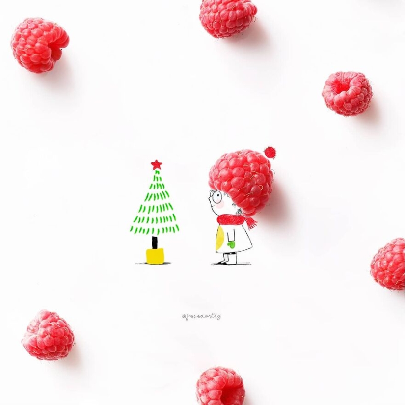 Artista da vida a 12 ilustraciones utilizando objetos cotidianos