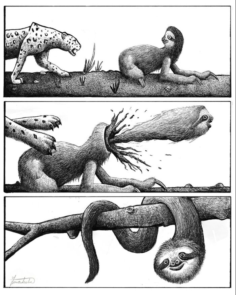 Artista ilustra animales surrealistas de aspecto divertido en un tipo de estilo de enciclopedia científica