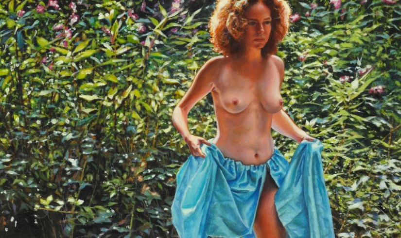 Artista Suzanne Martin y su gente desnuda de Eden Artista Suzanne Martin y su gente desnuda de Eden