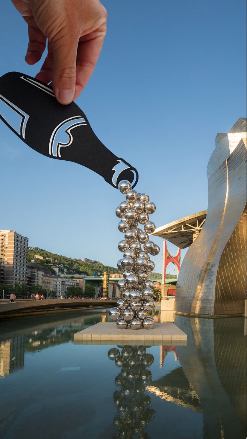 Artista transforma lugares emblemáticos con recortes de papel y crea una nueva historia