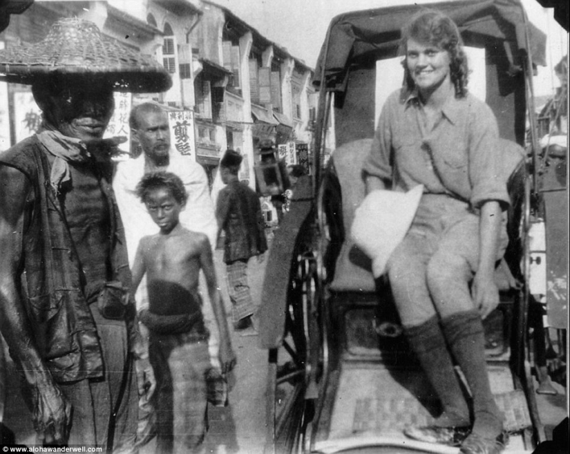 As a 16-year-old girl in the early XX century circled the globe by car
