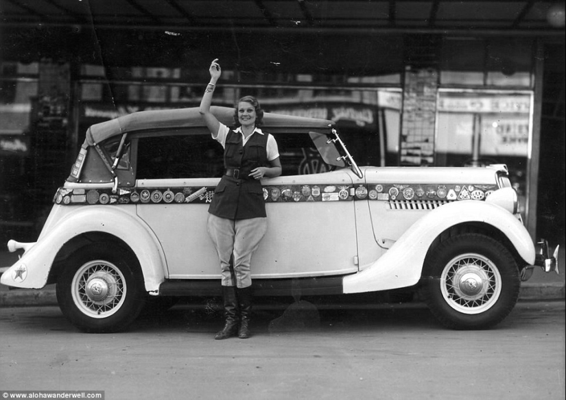 As a 16-year-old girl in the early XX century circled the globe by car
