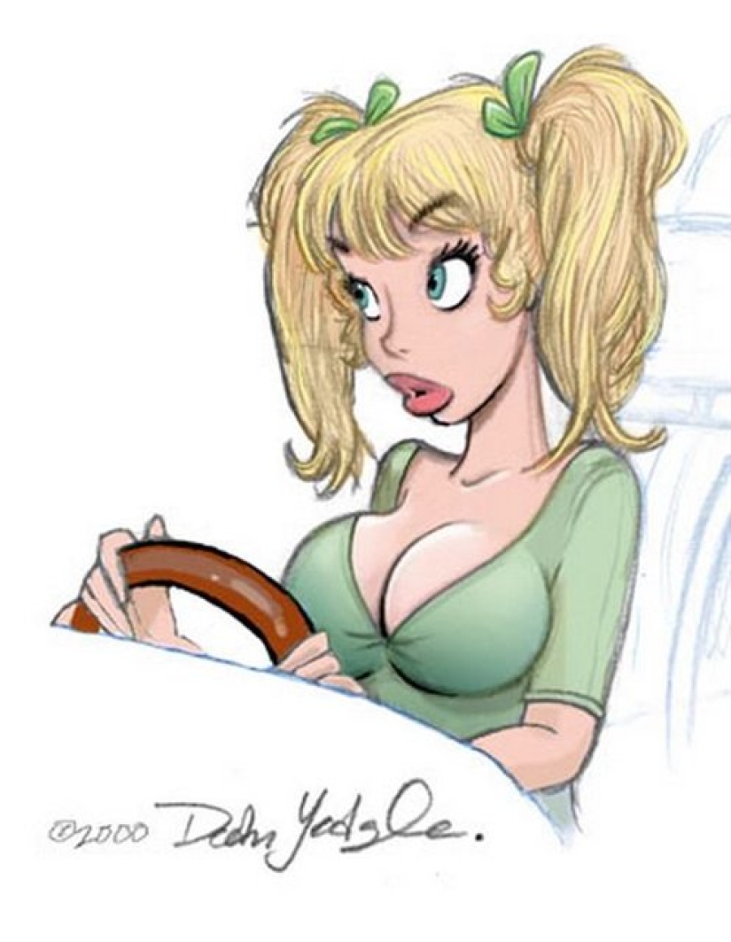 Baby Mandy and her "father" - illustrator Dean Eagle