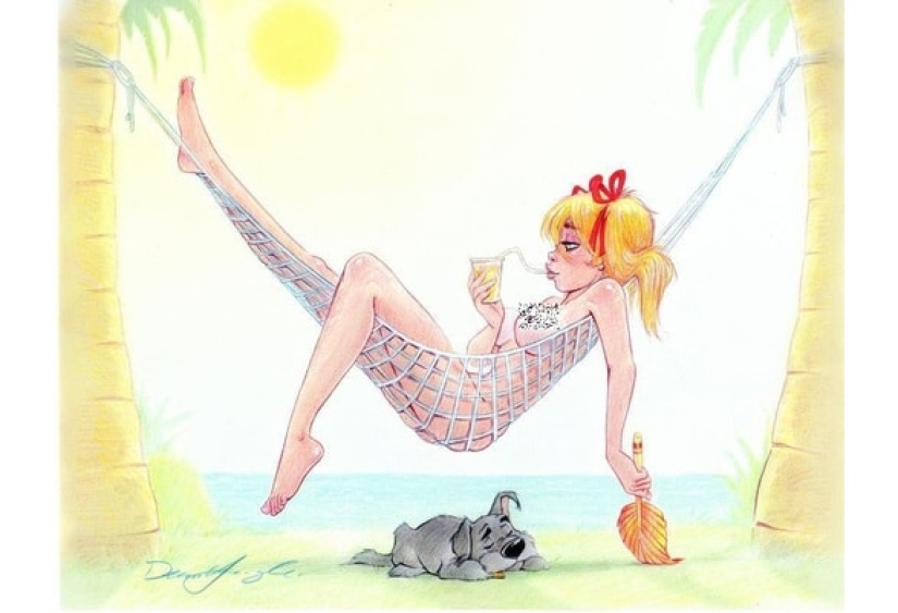 Baby Mandy and her "father" - illustrator Dean Eagle