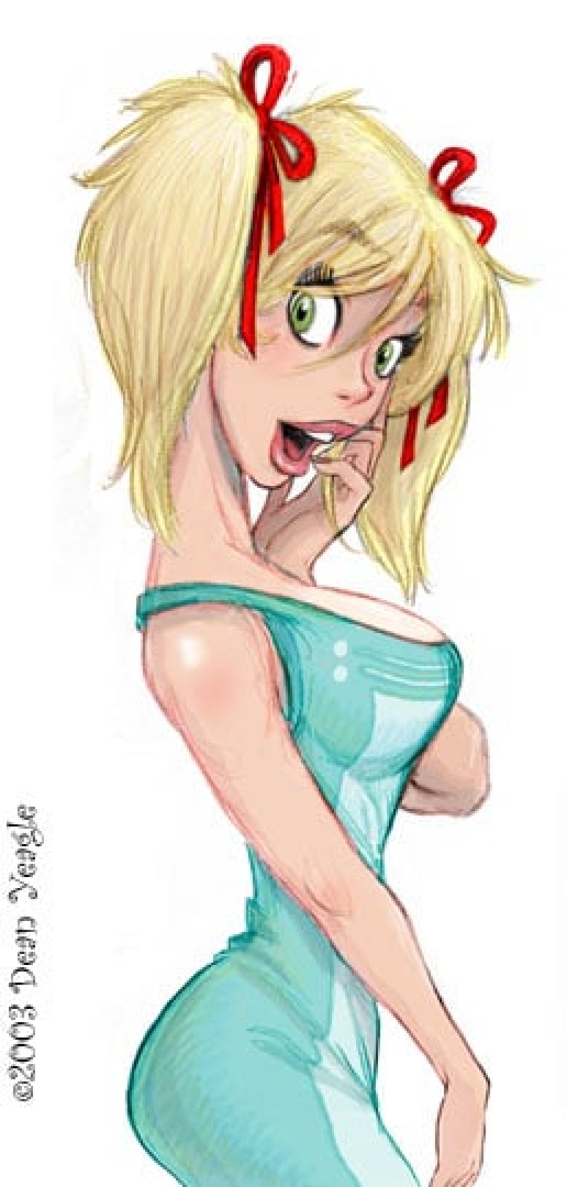 Baby Mandy and her "father" - illustrator Dean Eagle
