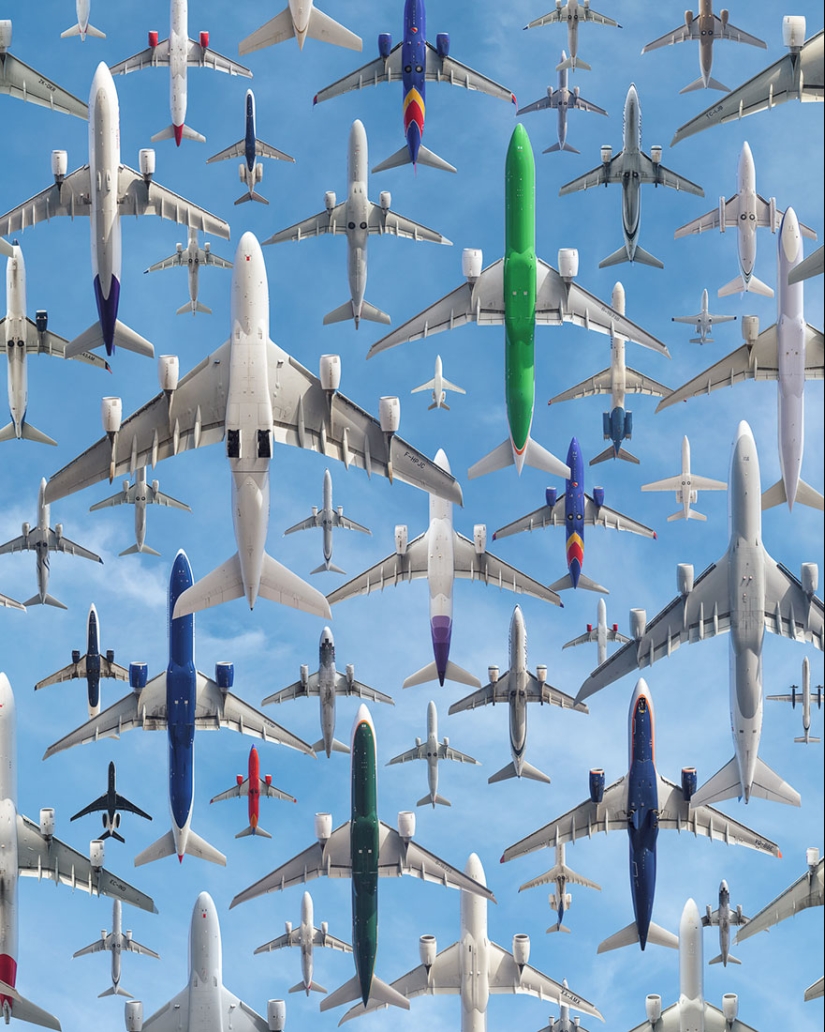 Bandadas de pájaros de hierro: cómo se ven los flujos de tráfico en los aeropuertos de todo el mundo Bandadas de pájaros de hierro: cómo se ven los flujos de tráfico en los aeropuertos de todo el mundo