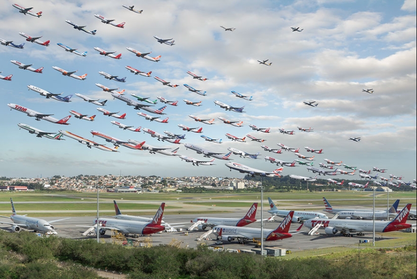 Bandadas de pájaros de hierro: cómo se ven los flujos de tráfico en los aeropuertos de todo el mundo Bandadas de pájaros de hierro: cómo se ven los flujos de tráfico en los aeropuertos de todo el mundo