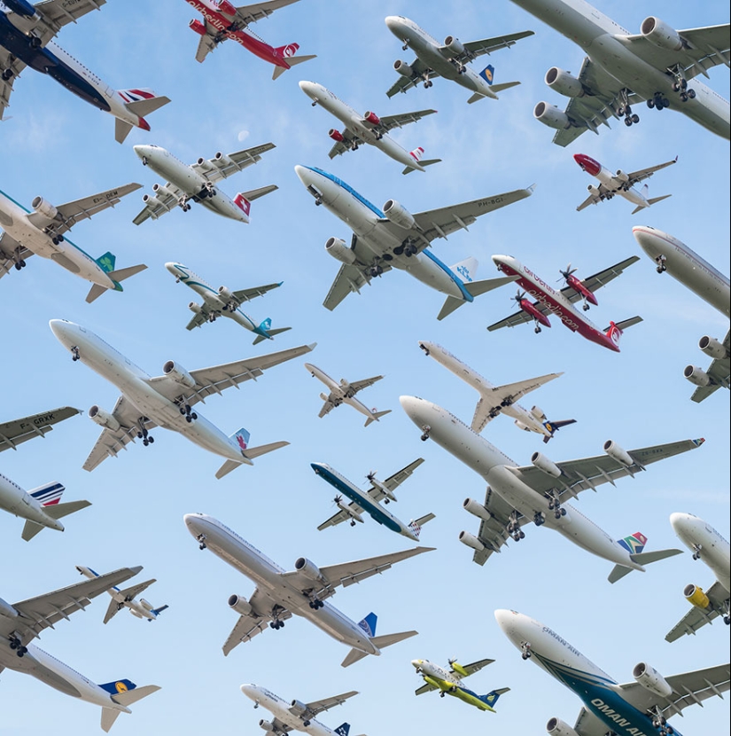 Bandadas de pájaros de hierro: cómo se ven los flujos de tráfico en los aeropuertos de todo el mundo Bandadas de pájaros de hierro: cómo se ven los flujos de tráfico en los aeropuertos de todo el mundo