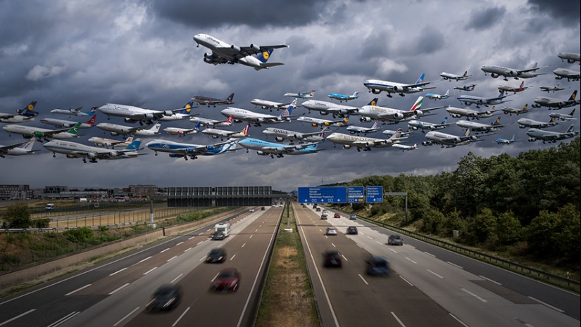 Bandadas de pájaros de hierro: cómo se ven los flujos de tráfico en los aeropuertos de todo el mundo Bandadas de pájaros de hierro: cómo se ven los flujos de tráfico en los aeropuertos de todo el mundo