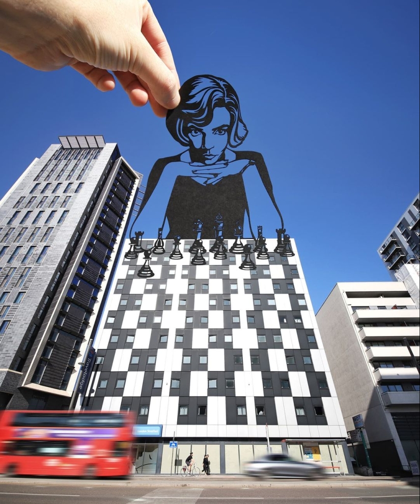 British photographer modifies famous landmarks with paper and scissors British photographer modifies famous landmarks with paper and scissors