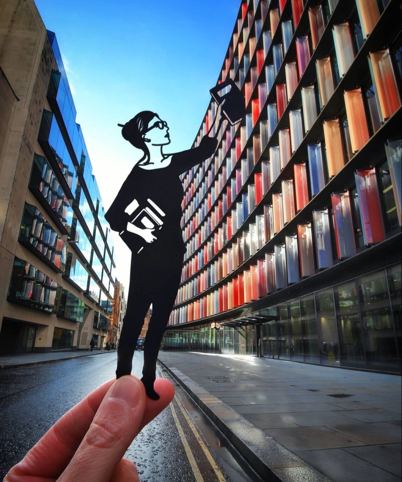 British photographer modifies famous landmarks with paper and scissors British photographer modifies famous landmarks with paper and scissors