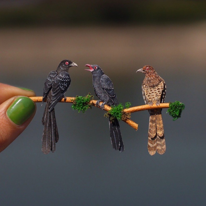 Challenge 1000 days - tiny paper animals from artists from India Challenge 1000 days - tiny paper animals from artists from India