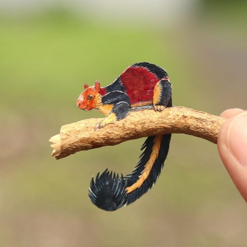 Challenge 1000 days - tiny paper animals from artists from India Challenge 1000 days - tiny paper animals from artists from India