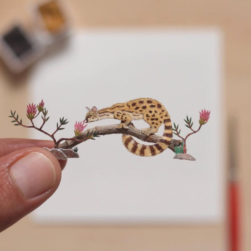 Challenge 1000 days - tiny paper animals from artists from India Challenge 1000 days - tiny paper animals from artists from India
