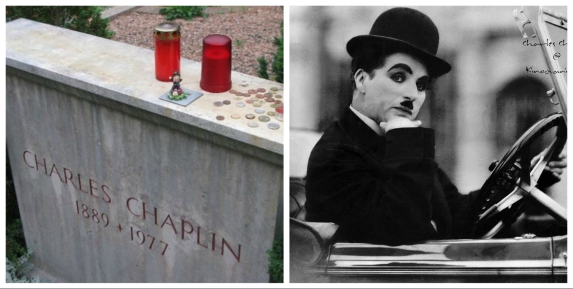 Chaplin, Gogol and other famous people abducted after death Chaplin, Gogol and other famous people abducted after death