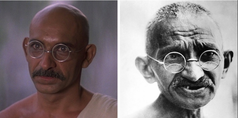 Copia y original: imágenes cinematográficas de personajes históricos y sus prototipos reales. Copia y original: imágenes cinematográficas de personajes históricos y sus prototipos reales.