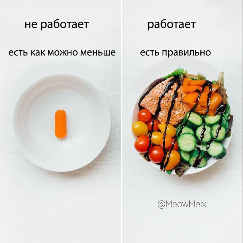 Cuando el anhelo de pechuga de pollo: blogger de alimentos mostró cómo perder peso, reemplazando los productos habituales
