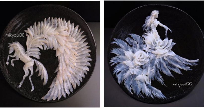 Culinary art plates: Japanese chef turns cutting fish into real masterpieces Culinary art plates: Japanese chef turns cutting fish into real masterpieces