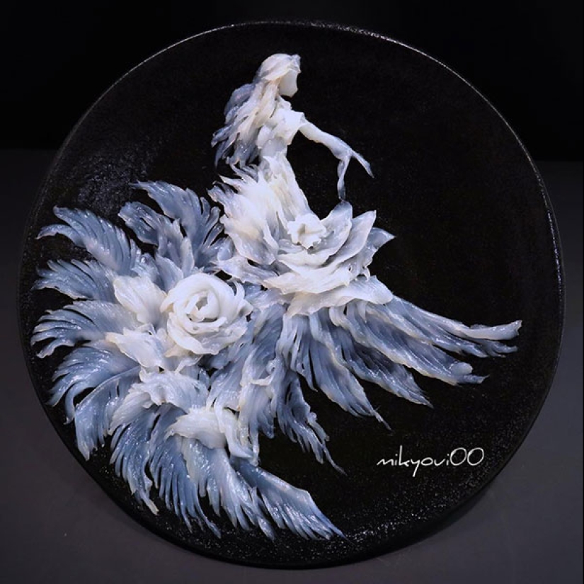 Culinary art plates: Japanese chef turns cutting fish into real masterpieces Culinary art plates: Japanese chef turns cutting fish into real masterpieces