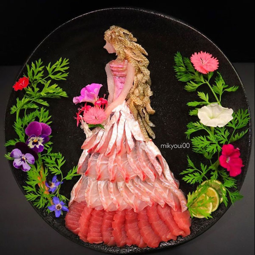 Culinary art plates: Japanese chef turns cutting fish into real masterpieces Culinary art plates: Japanese chef turns cutting fish into real masterpieces
