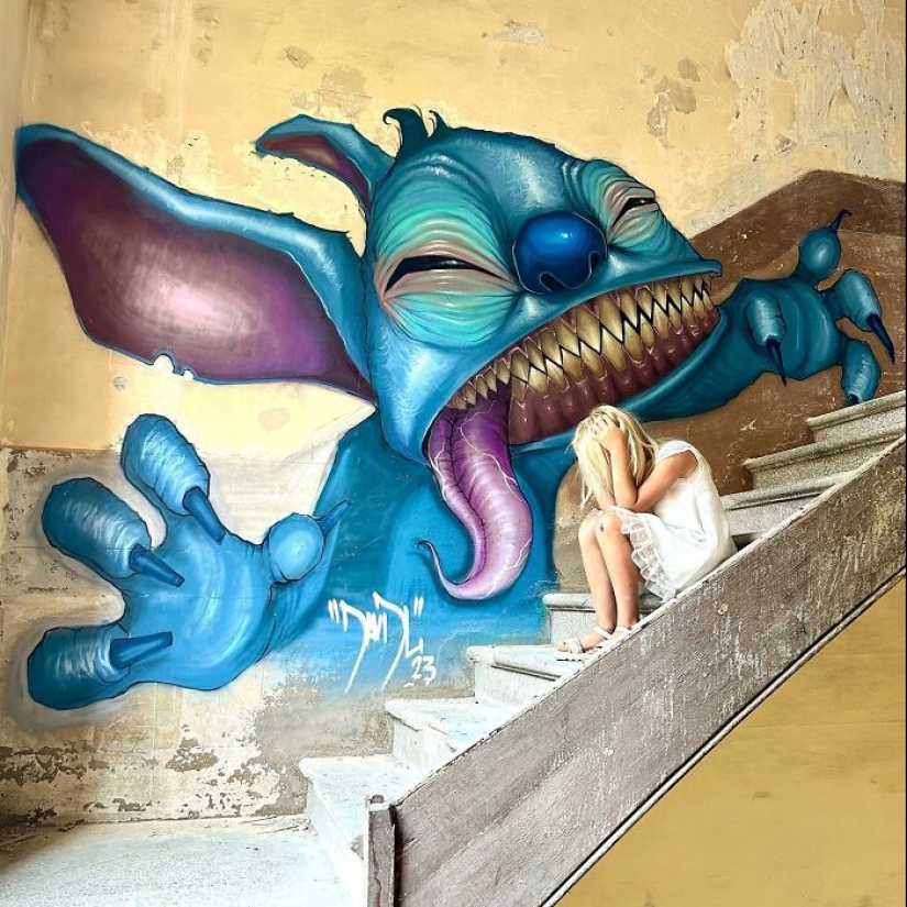 Darkly Twisted Graffiti Artwork Featuring Popular Characters By David Lozano
