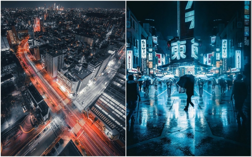 De día y de noche Japonés calles en las fotos de James Takumi Seguna