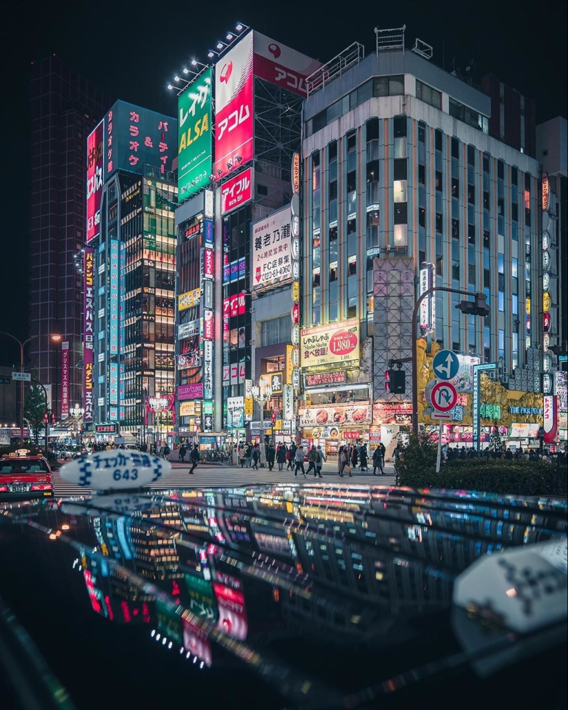 De día y de noche Japonés calles en las fotos de James Takumi Seguna