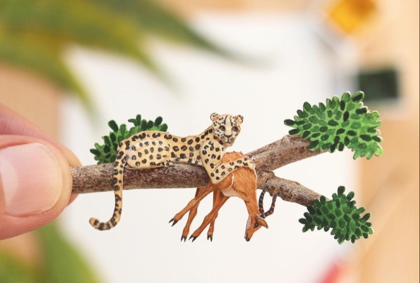 Desafío 1000 días-pequeños animales de papel de artistas de la India Desafío 1000 días-pequeños animales de papel de artistas de la India