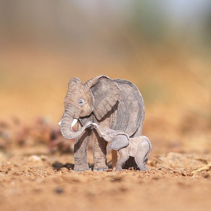 Desafío 1000 días-pequeños animales de papel de artistas de la India Desafío 1000 días-pequeños animales de papel de artistas de la India