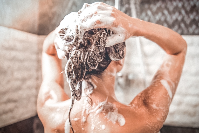 Ears and other body parts that need to be washed less often