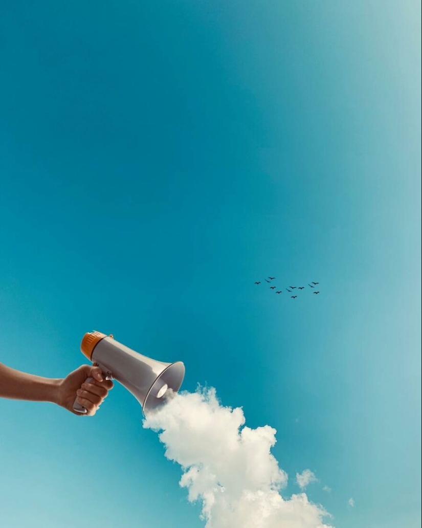 El artista que combina la realidad con la belleza etérea de las nubes en sus manipulaciones fotográficas