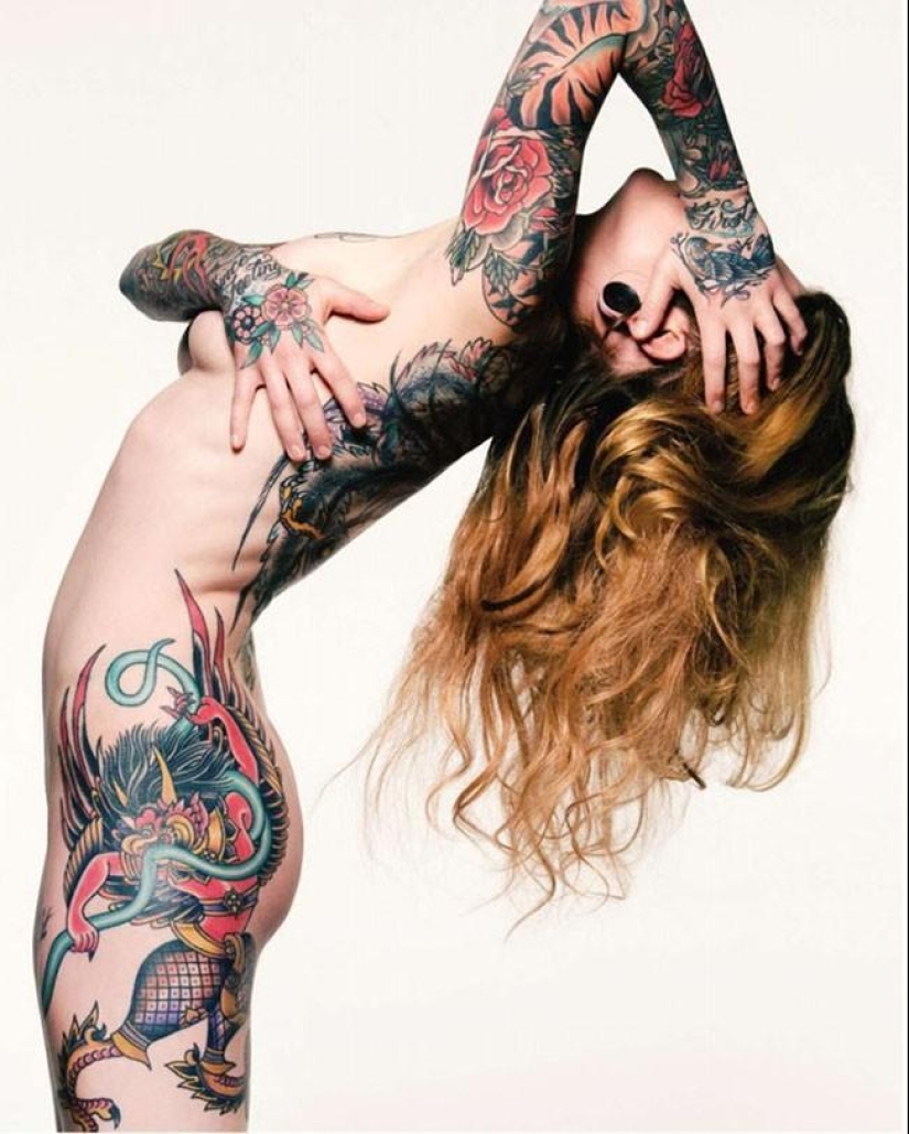 El tatuaje como arte: chicas pintadas de forma impresionante