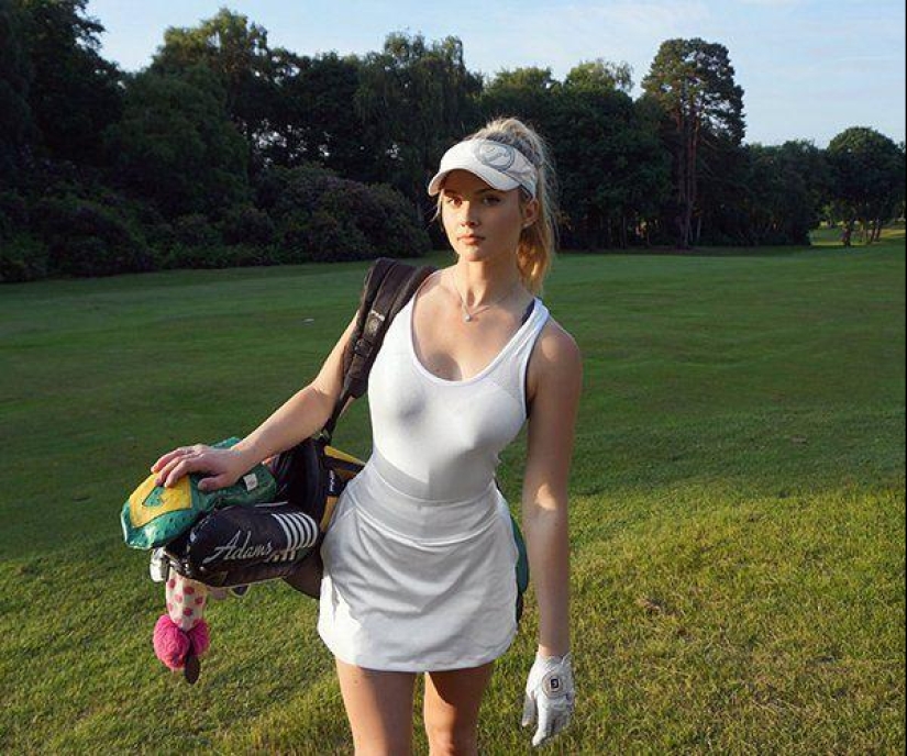 En el campo de Golf de algunas belleza, o se parece a una rubia sexy Lucy Robson En el campo de Golf de algunas belleza, o se parece a una rubia sexy Lucy Robson