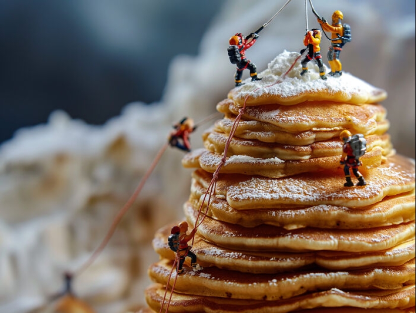 Encantadoras microaventuras: 10 imágenes que creé con IA de una galaxia alimentaria gigante